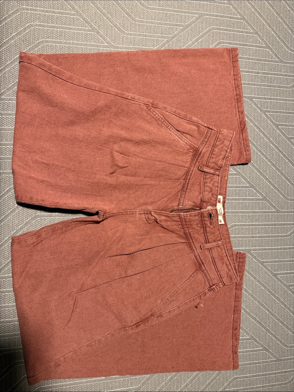 High-rise Baggy Rust Colored Jeans